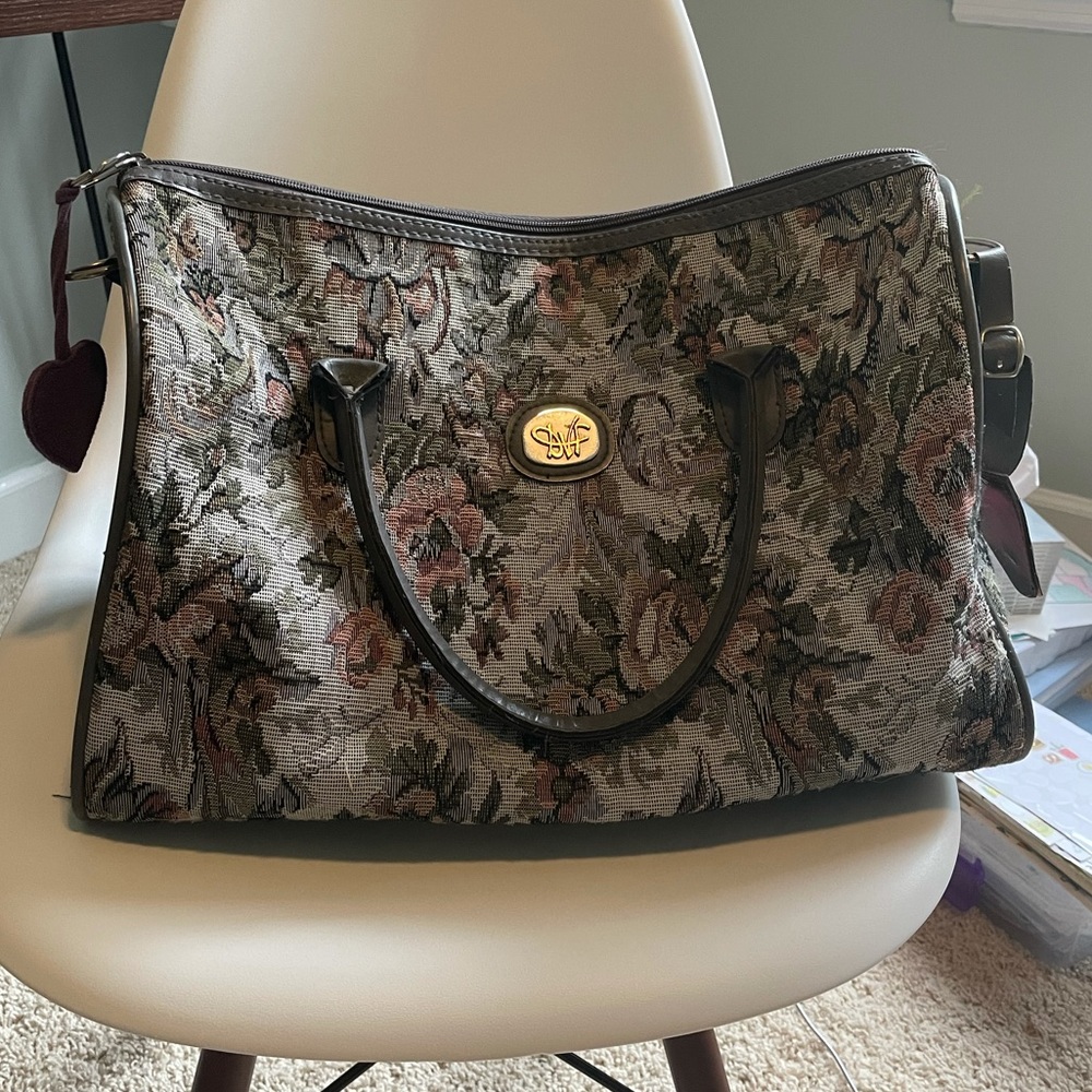 DVF paisley floral overnight weekend bag